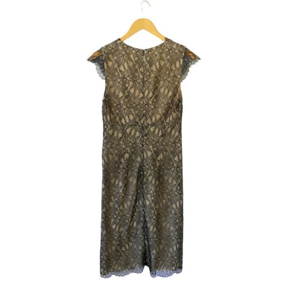 Rebecca Taylor Black Lace Pencil Sheath Dress Cocktail Party Size 8 (run… - Picture 6 of 9